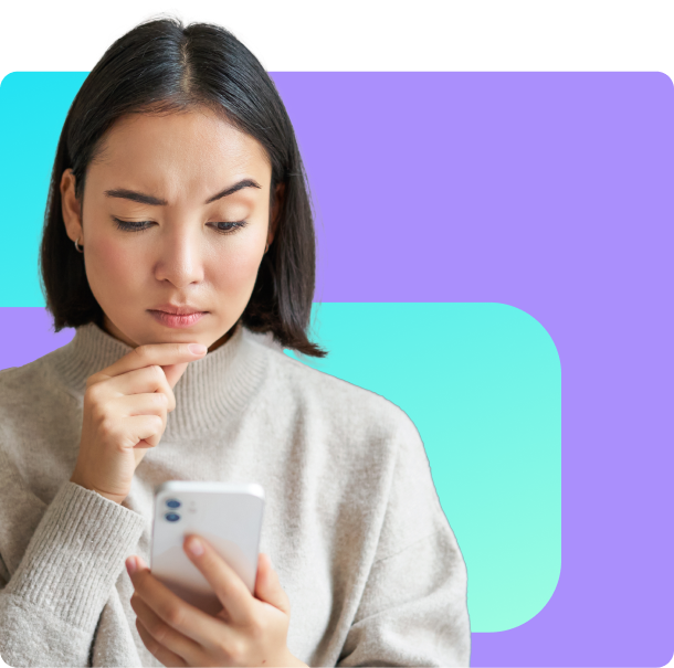 woman with a phone