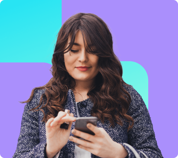 woman with a phone